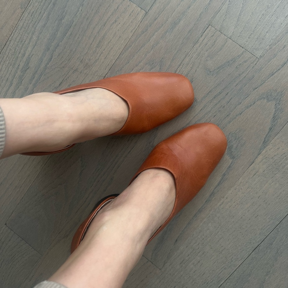genuine leather shoes in vintage style